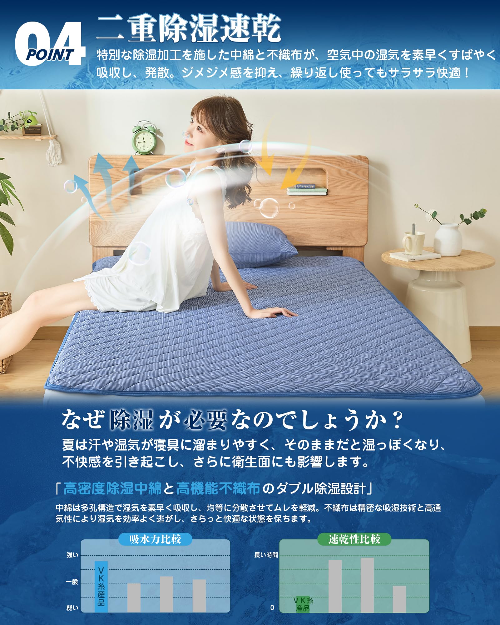 VK Living SUPER ICE 敷きパッド シングル 100×200cm